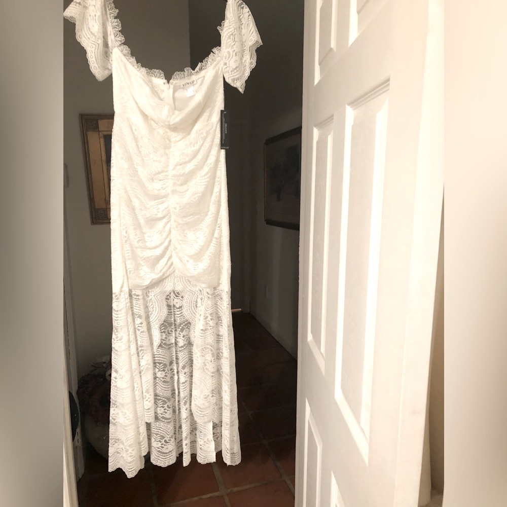 New white lace maxi